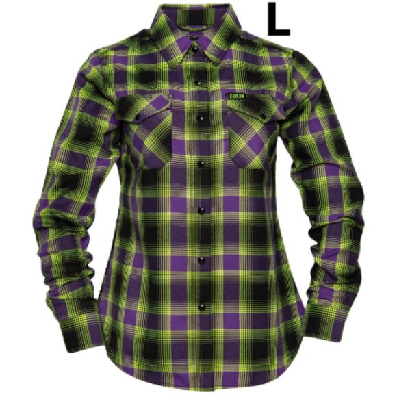 DIXXON Flannel x ROB ZOMBIE Collab Flannel Shirt- Women's L - Picture 1 of 9